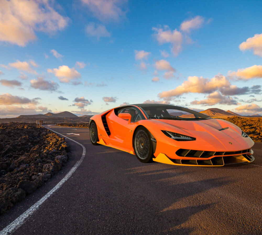 Lamborghini supercar at the Lanzarote Lamborghini supercar at the Lanzarote